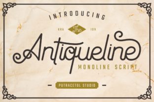 Antiqueline: The Monoline Typeface for Luxurious Crafts