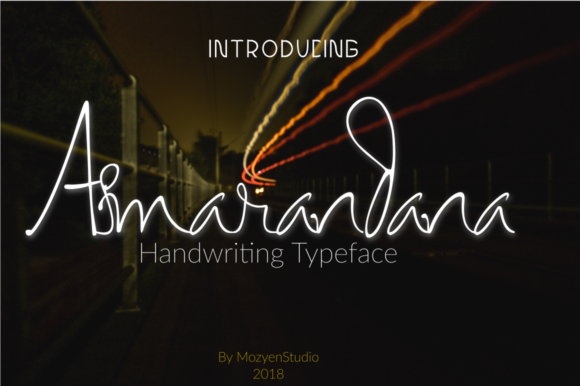 Asmarandana: A Handwritten Typeface for Elegant Editorial Design